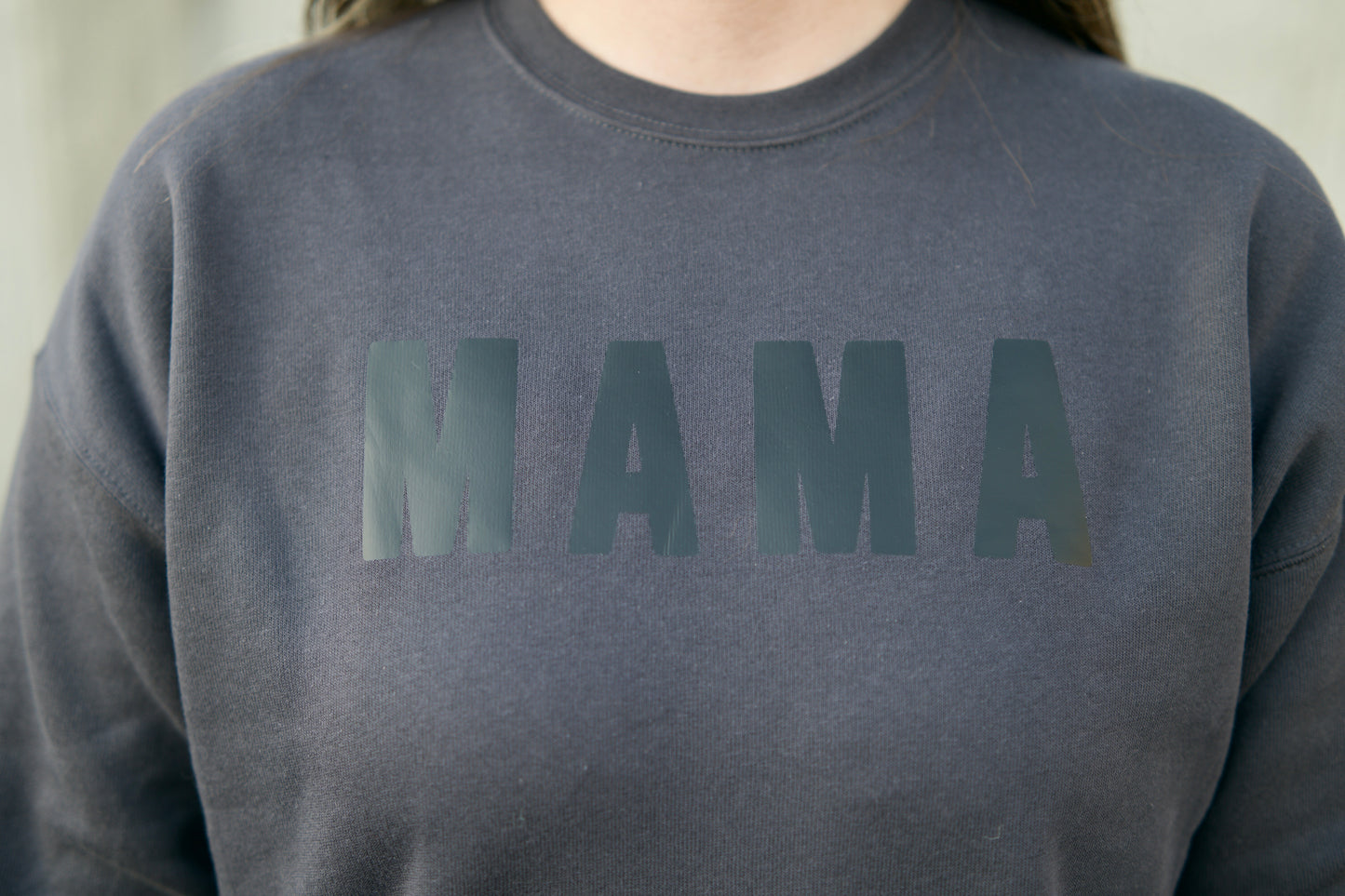 Mama (Black/Black) Crew Neck Sweatshirt