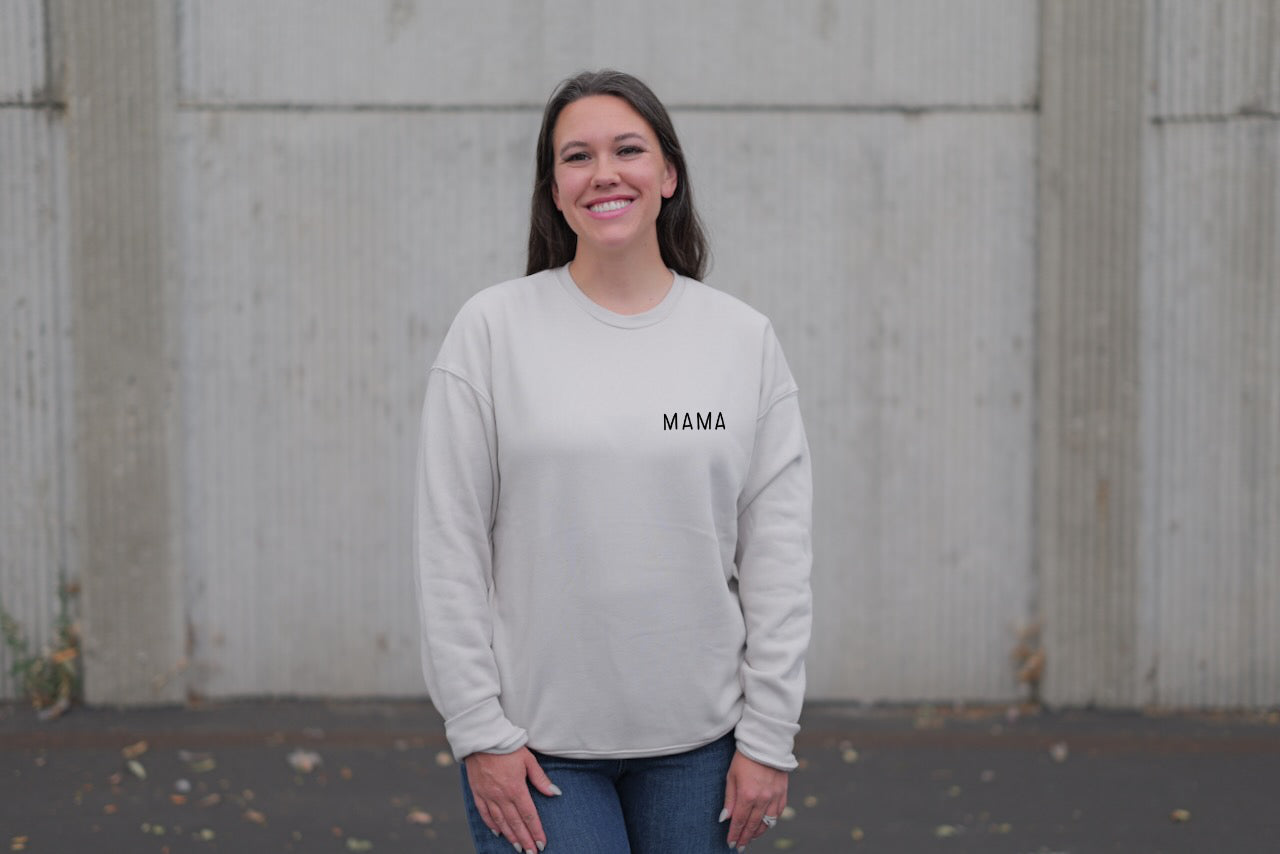 Itty Bitty Mama Crew Neck Sweatshirt