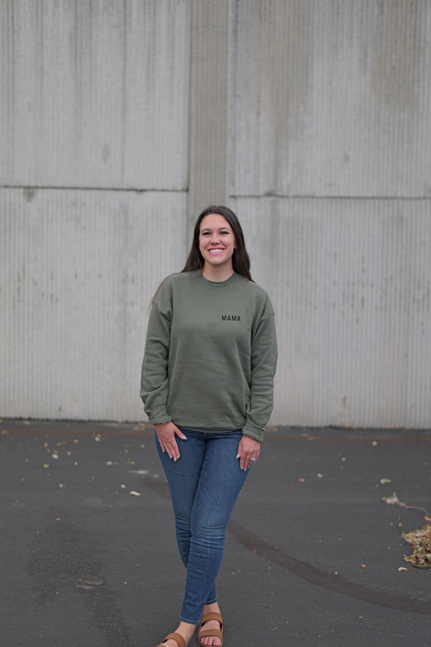 Itty Bitty Mama Crew Neck Sweatshirt