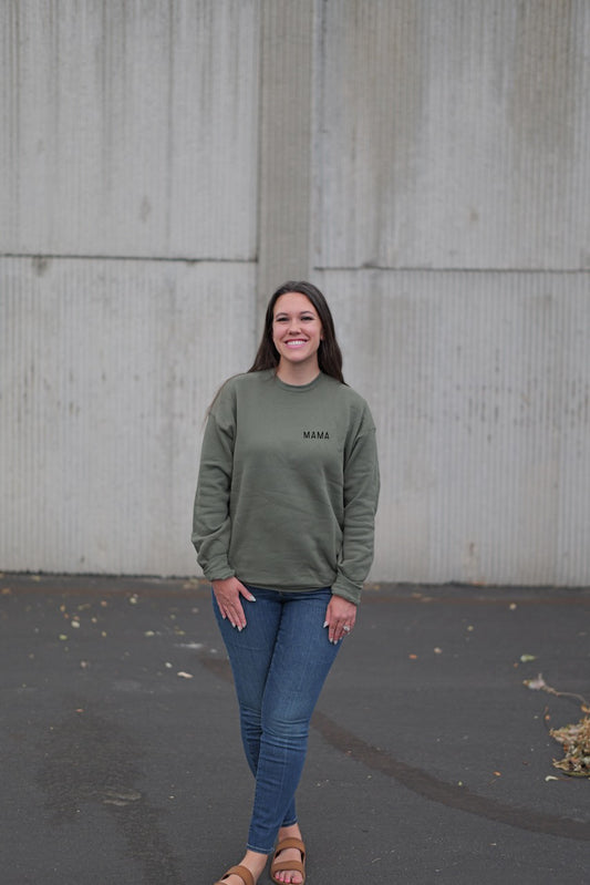 Itty Bitty Mama Crew Neck Sweatshirt