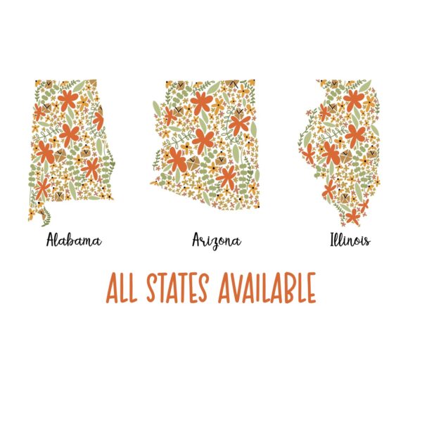 Waterproof State Stickers
